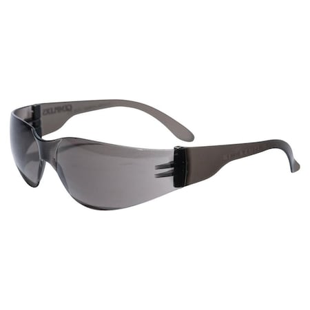 Gemplers Safety Glasses, Anti-Fog & Anti-Scratch, Gray Lens, Gray Frame, Frameless, 1 PR GEMP-S4120ST